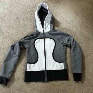 lululemon athletica Gray and White Hoodie
